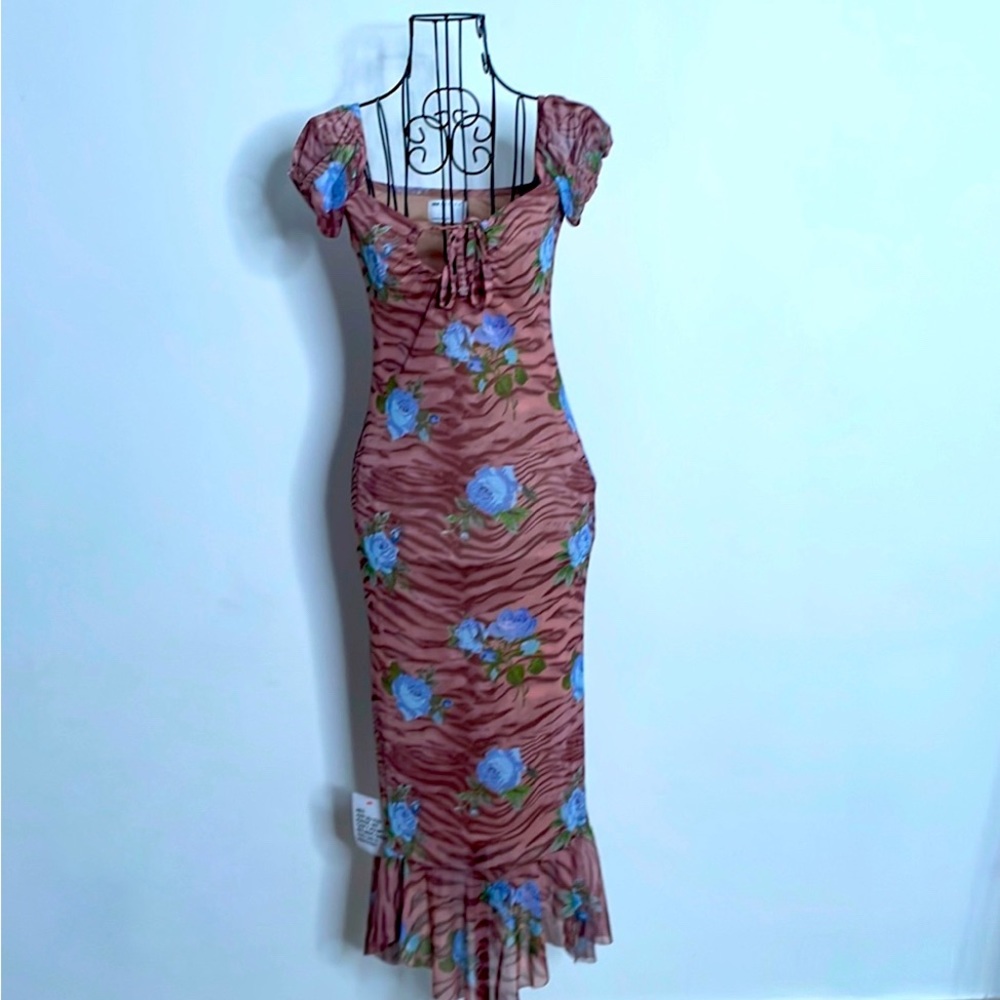 Mermaid floral print dress